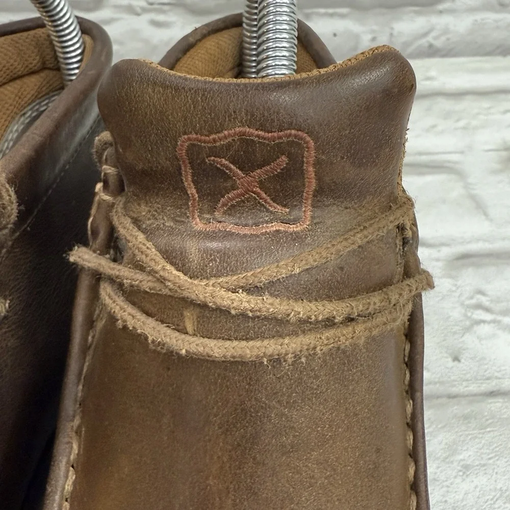 Twisted X‎ Chukka Driving Moc Boots Mens 6.5 M Brown Leather Barn Chore WDMCTM1